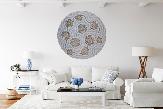 120cm round canvas - "Meeting Place"